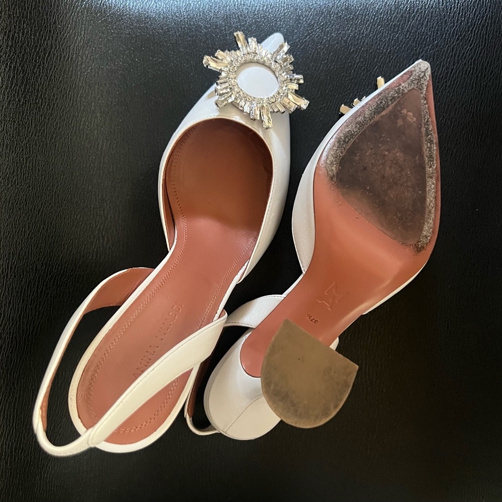 Amina Muaddi
Begum Glass Pointed Toe Slingback Pump (Women) - Picture 10 of 11
